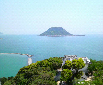 唐津城からの高島